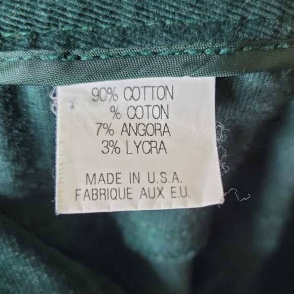 Vintage Y2K Theory Corduroy Pants Low Rise Flare Hunter Green Stretch - Picture 6 of 7